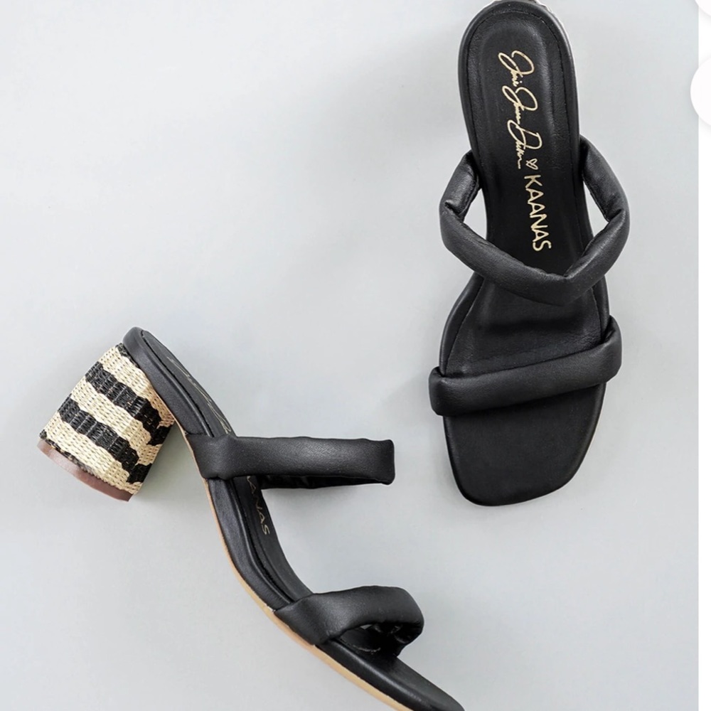 KAANAS x Jessie James Decker Turks Sandals Black